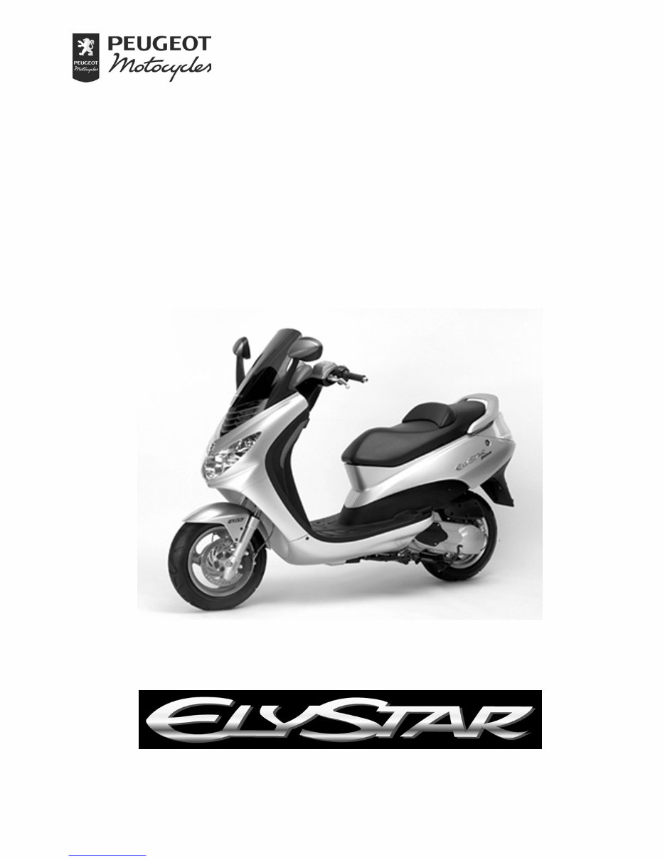 PEUGEOT ELYSTAR Scooter Full Service & Repair Manual preview img 1