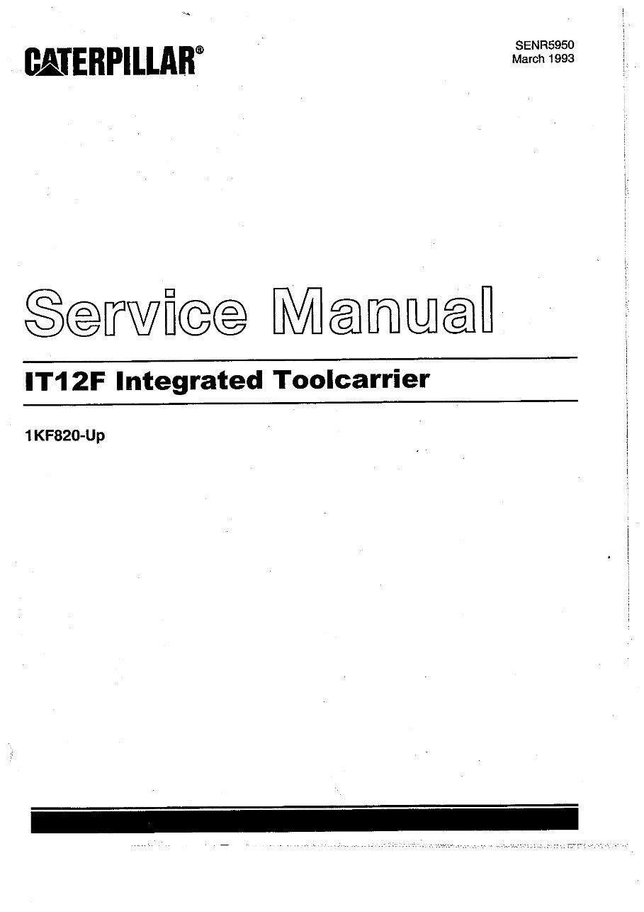 Caterpillar IT12F Integrated Toolcarrier OEM Service & Repair Manual preview img 2