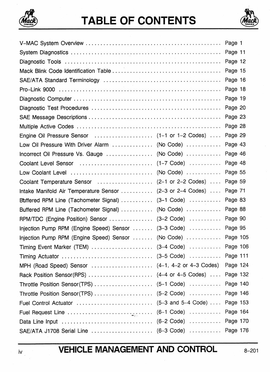 Mack Vmac I V-mac 1 Service Manual preview img 5