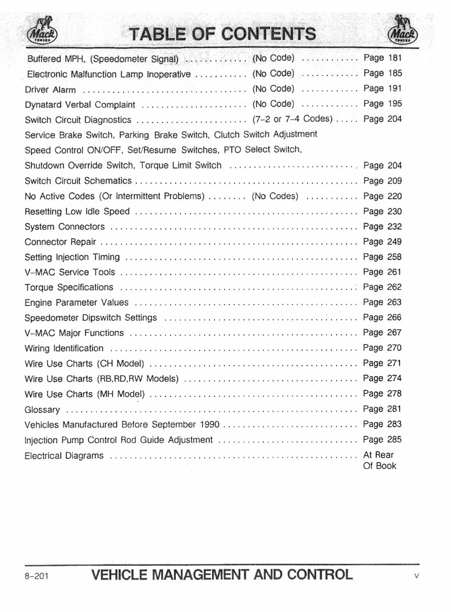 Mack Vmac I V-mac 1 Service Manual preview img 6