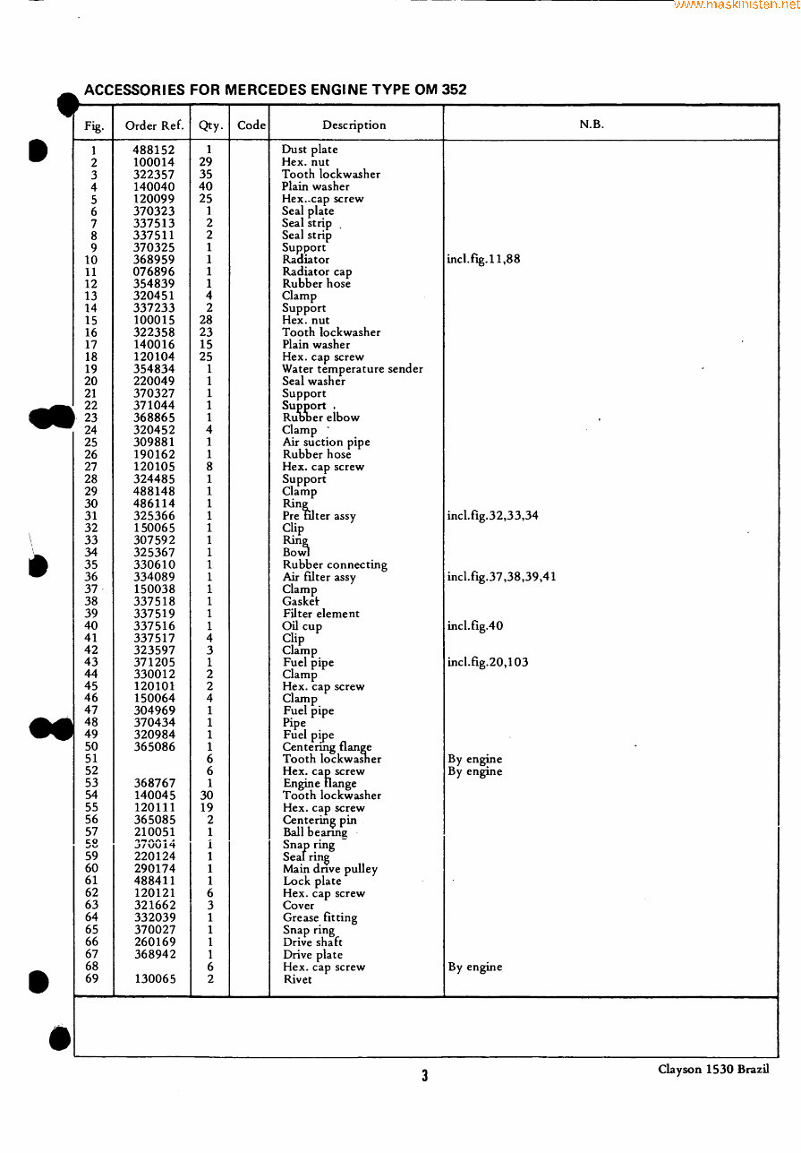 Mercedes-Benz OM352 Engine Service Parts Catalogue Manual EPC # 1 preview img 3