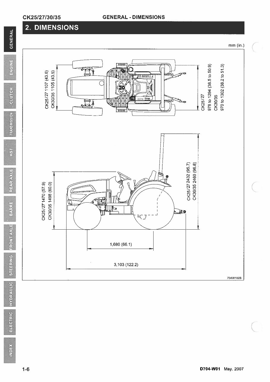 KIOTI DAEDONG CK25 CK27 CK30 CK35 Tractor Repair Manual preview img 5