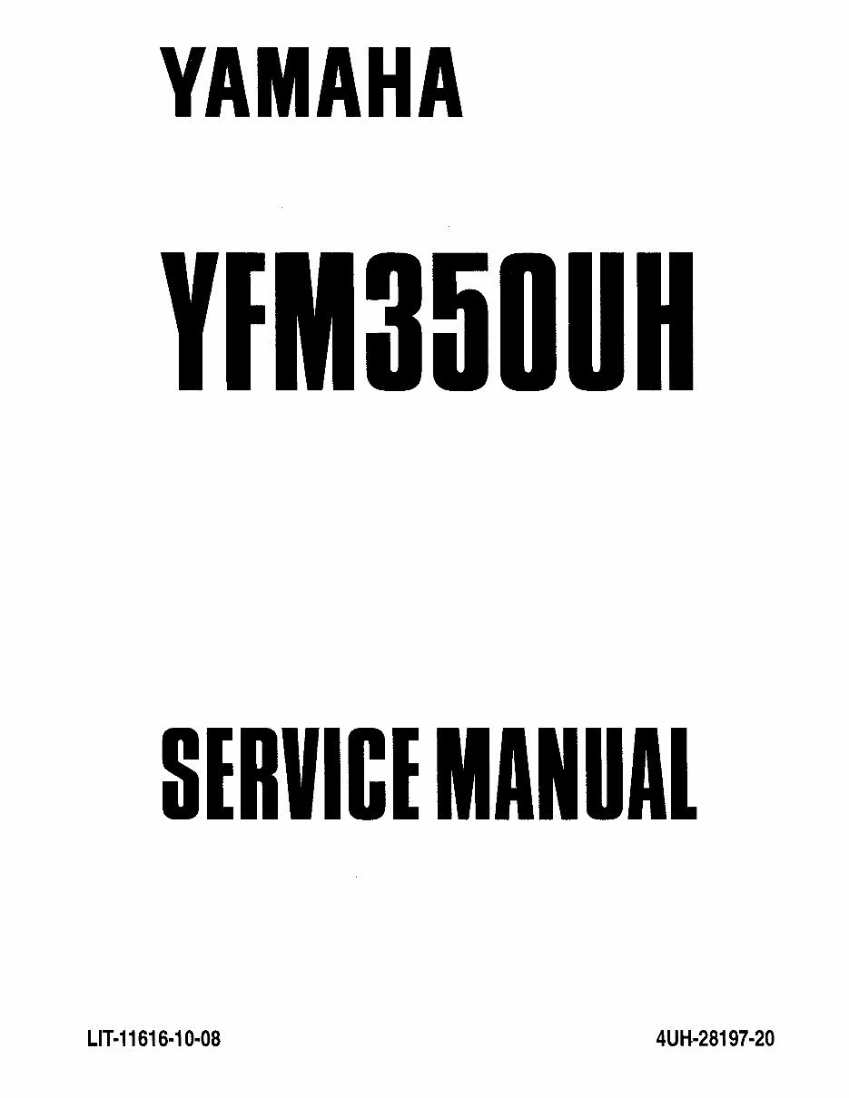 Yamaha YFM350UK-Big-Bear-2x4 Owners Manual 1998 preview img 1
