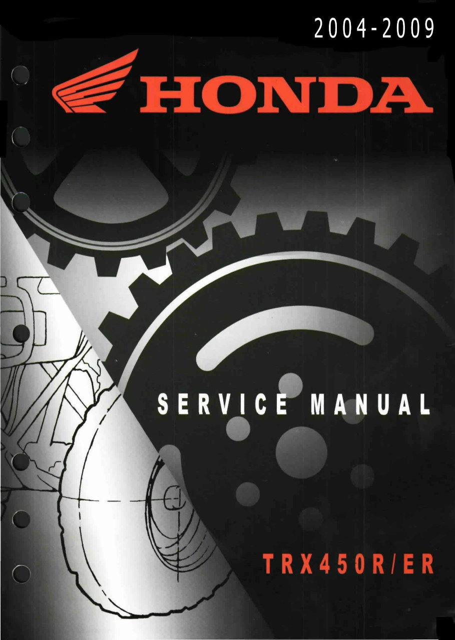 2004-2009 Honda TRX450R TRX450ER Service & Repair Manual preview img 1