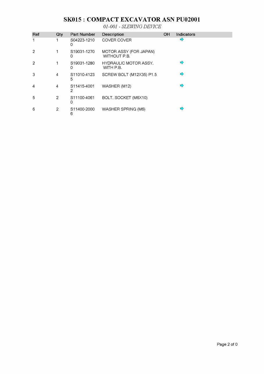 KOBELCO SK015 Excavator Parts Catalog Manual preview img 10