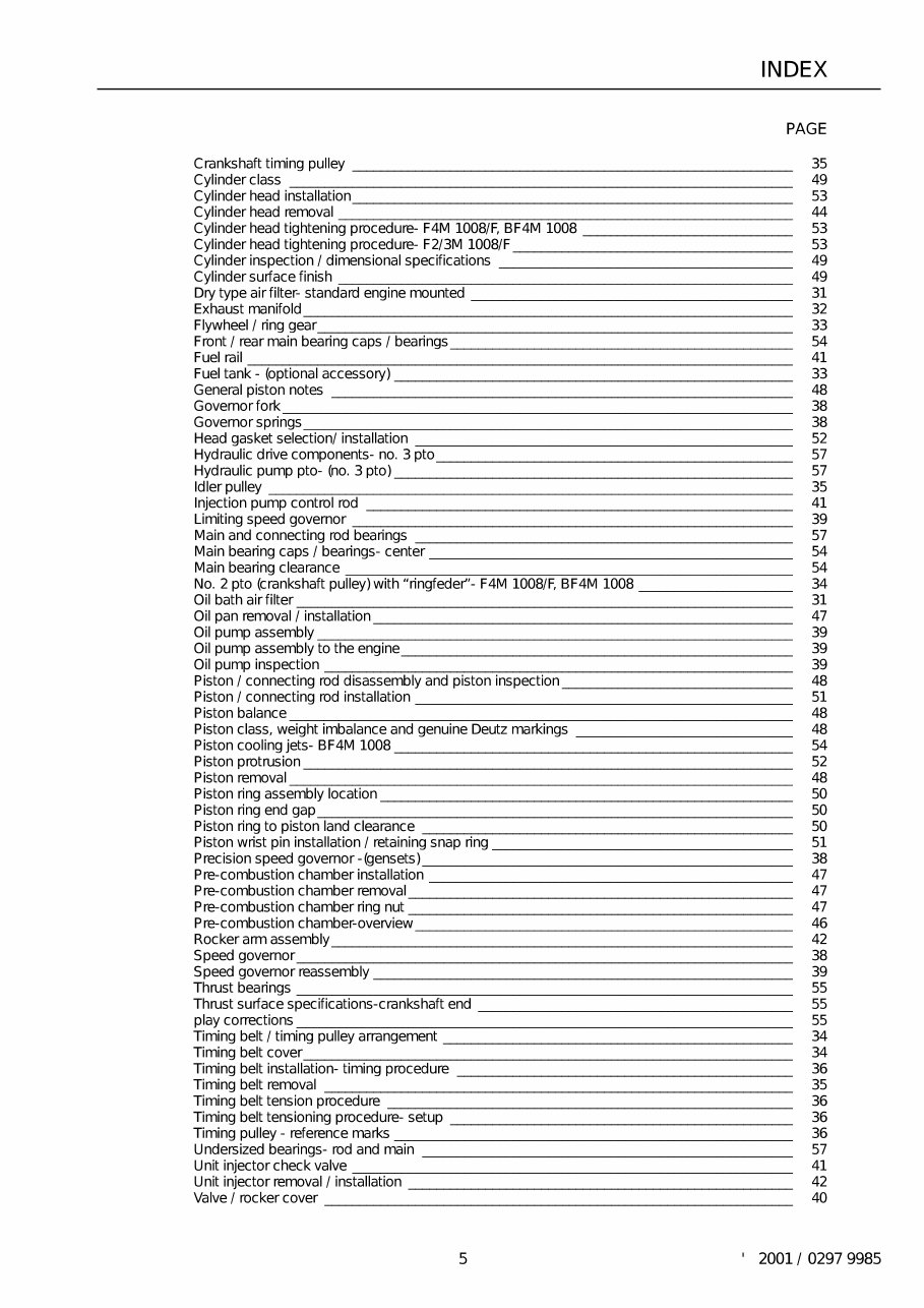 Deutz F4M 1008 Engine Workshop Service Manual for Repair preview img 7