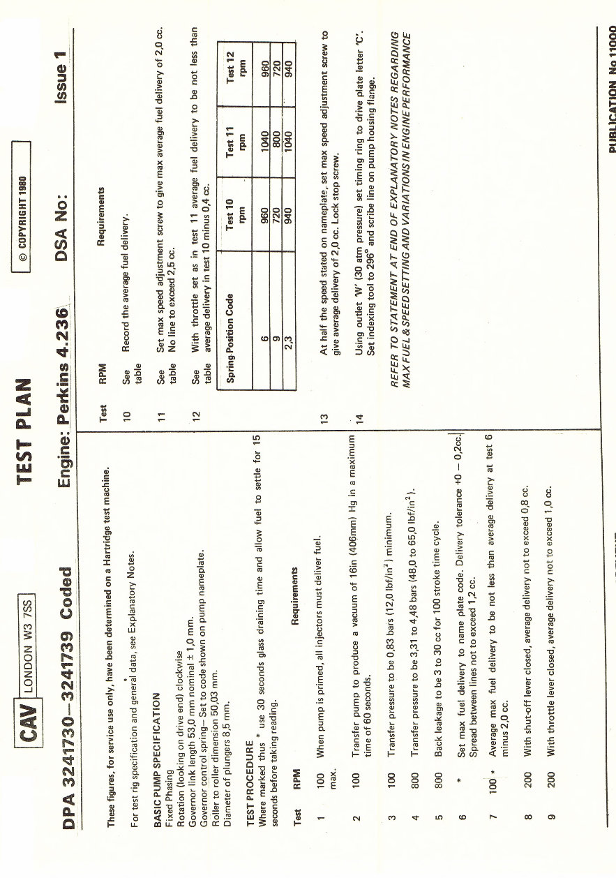 Cav DPA Fuel Pumps Parts manual ISO Test plans preview img 8