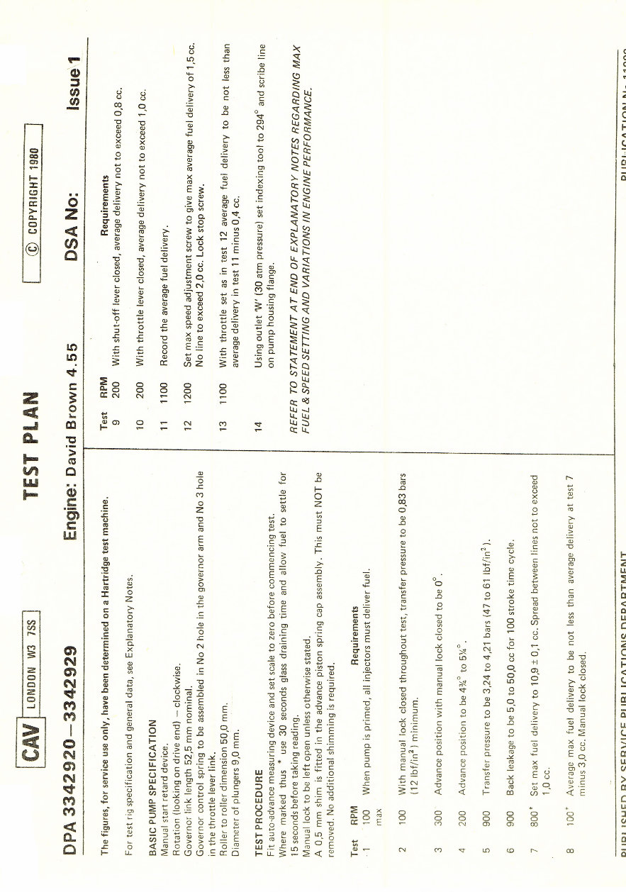 Cav DPA Fuel Pumps Parts manual ISO Test plans preview img 9