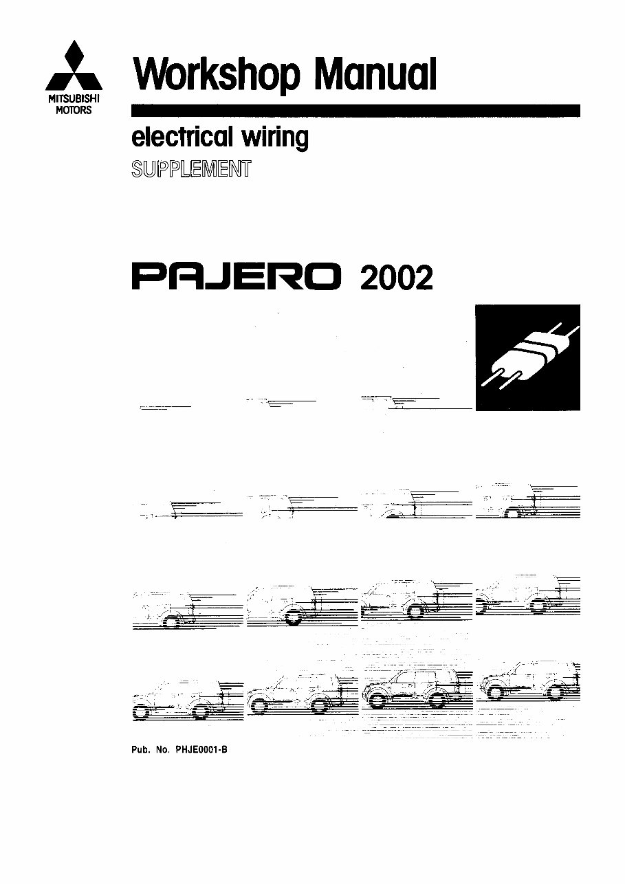 2001-2003 Mitsubishi Pajero Electrical Wiring Diagrams Manual preview img 1