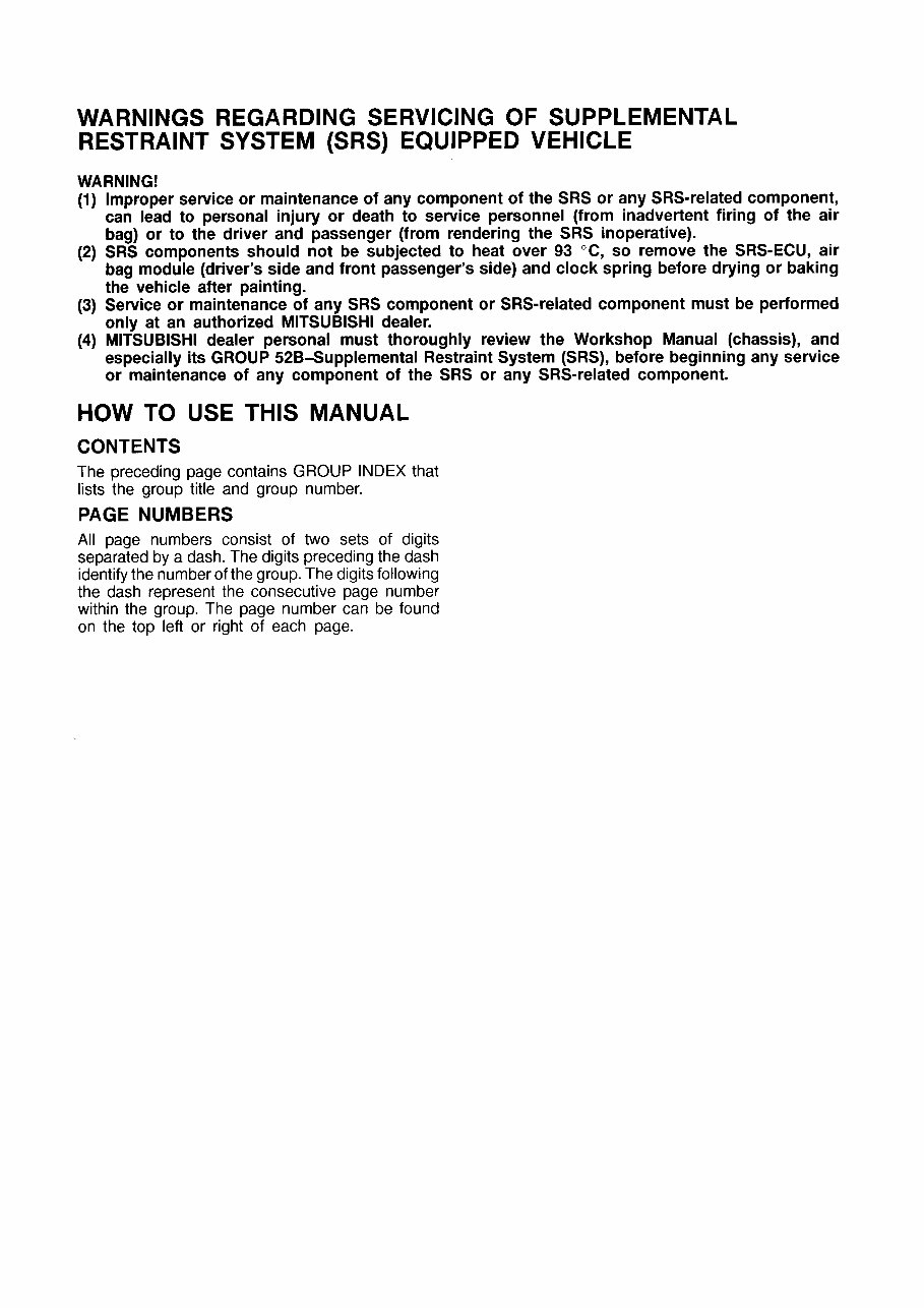 2001-2003 Mitsubishi Pajero Electrical Wiring Diagrams Manual preview img 3