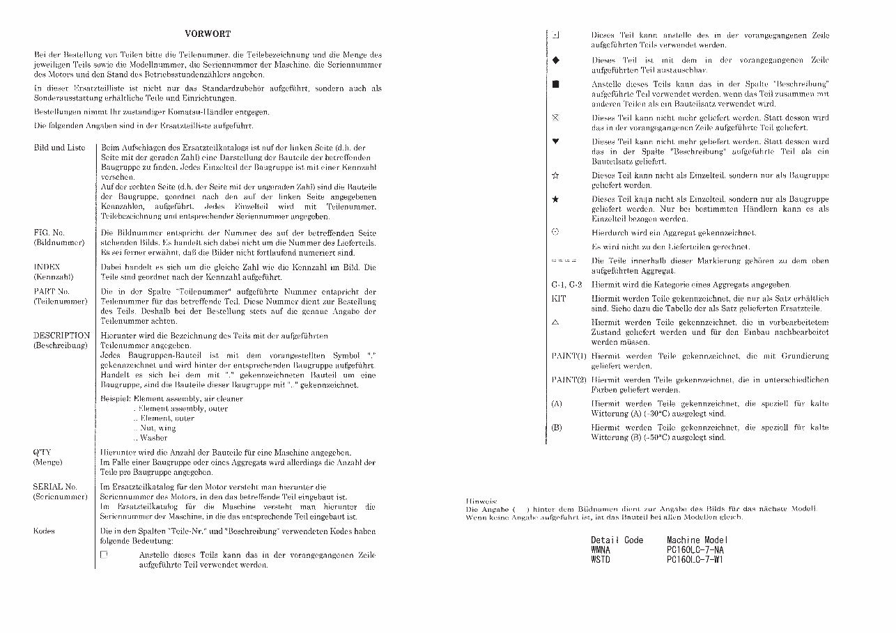 Komatsu PC160LC-7B Hydraulic Excavator Parts Book preview img 4