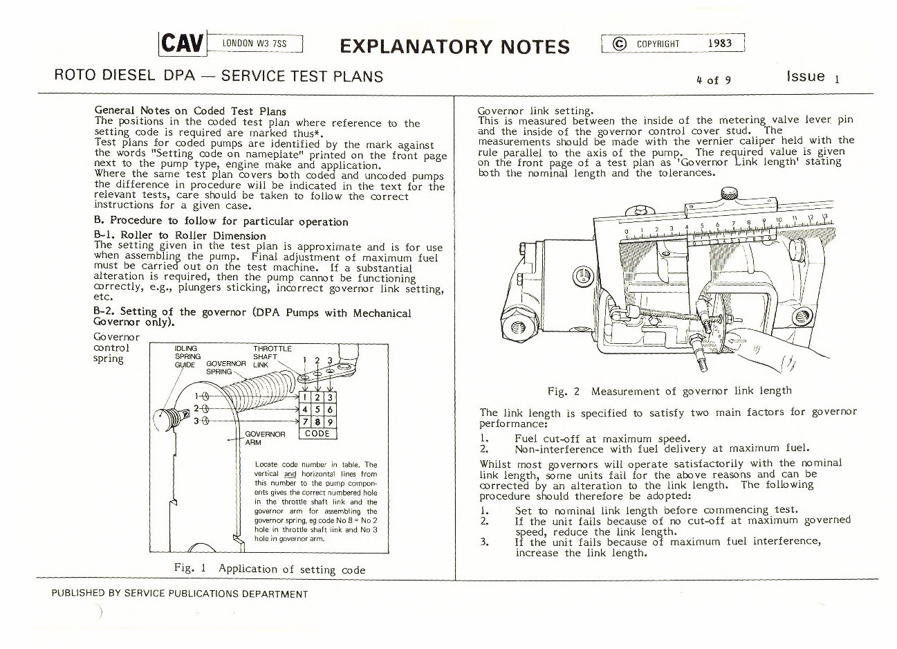 Cav Rotodiesel DPA Pumps Service Test Data preview img 6