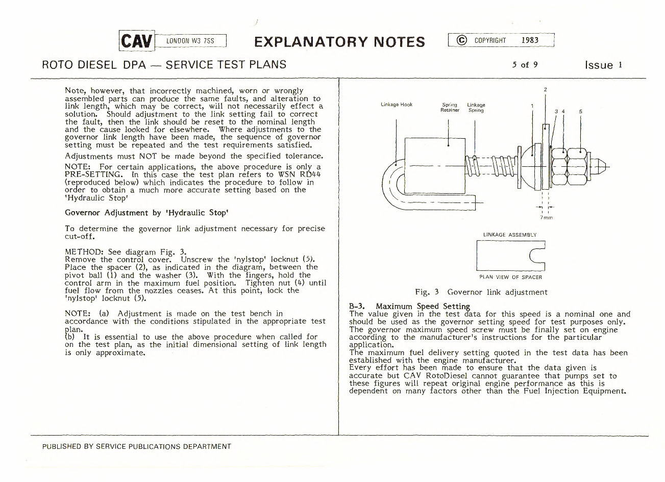 Cav Rotodiesel DPA Pumps Service Test Data preview img 7