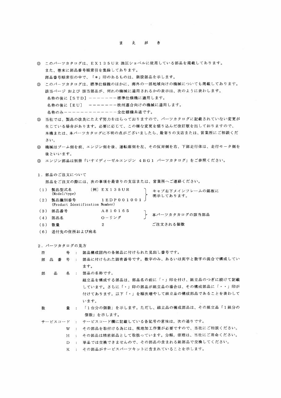 HITACHI EX135UR Excavator Parts Catalog Manual preview img 5