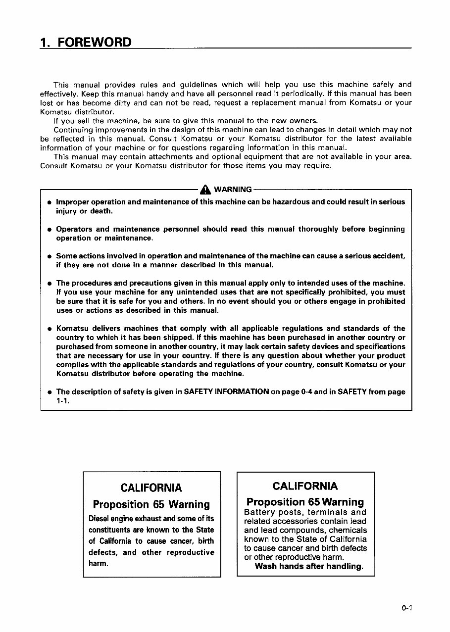 KOMATSU PC40-7 Excavator Operation & Maintenance Manual preview img 2