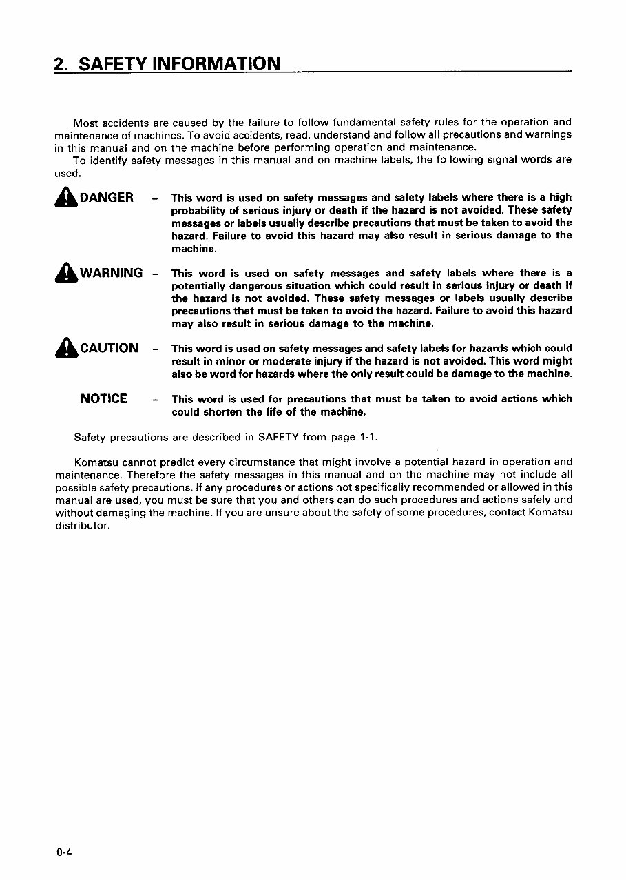 KOMATSU PC40-7 Excavator Operation & Maintenance Manual preview img 5