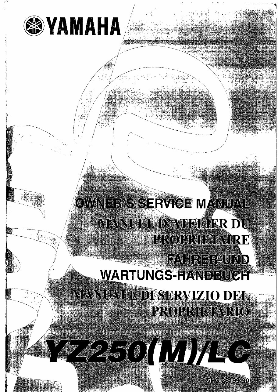 1999 Yamaha YZ250 OEM Service & Repair Manual preview img 2