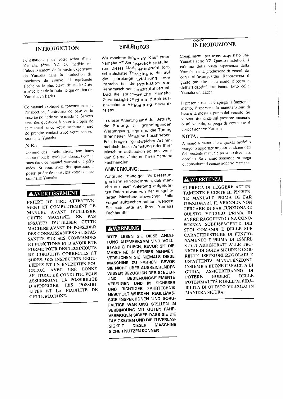 1999 Yamaha YZ250 OEM Service & Repair Manual preview img 6