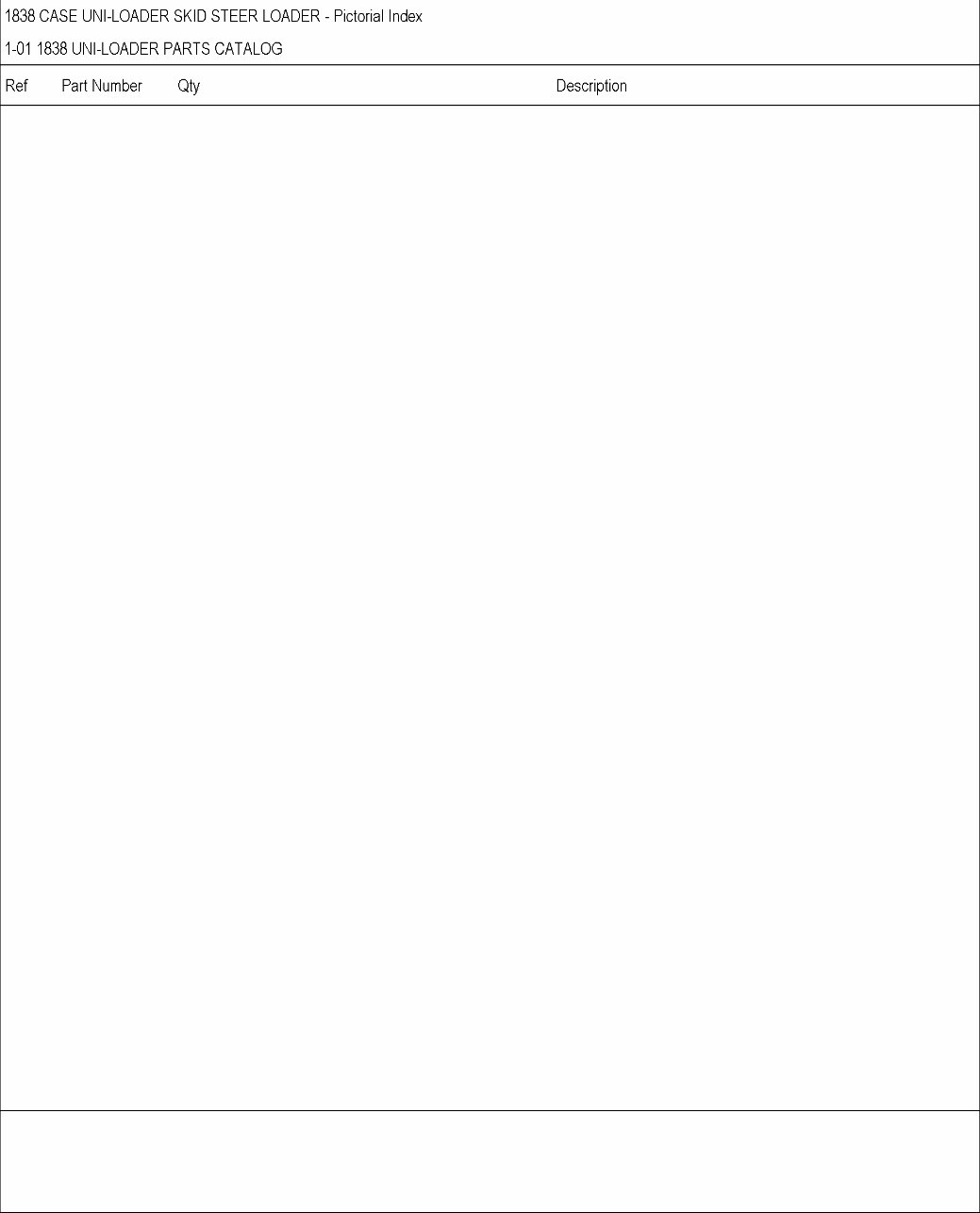 CASE 1838 Skid Steer Loader Parts Catalog Manual preview img 2