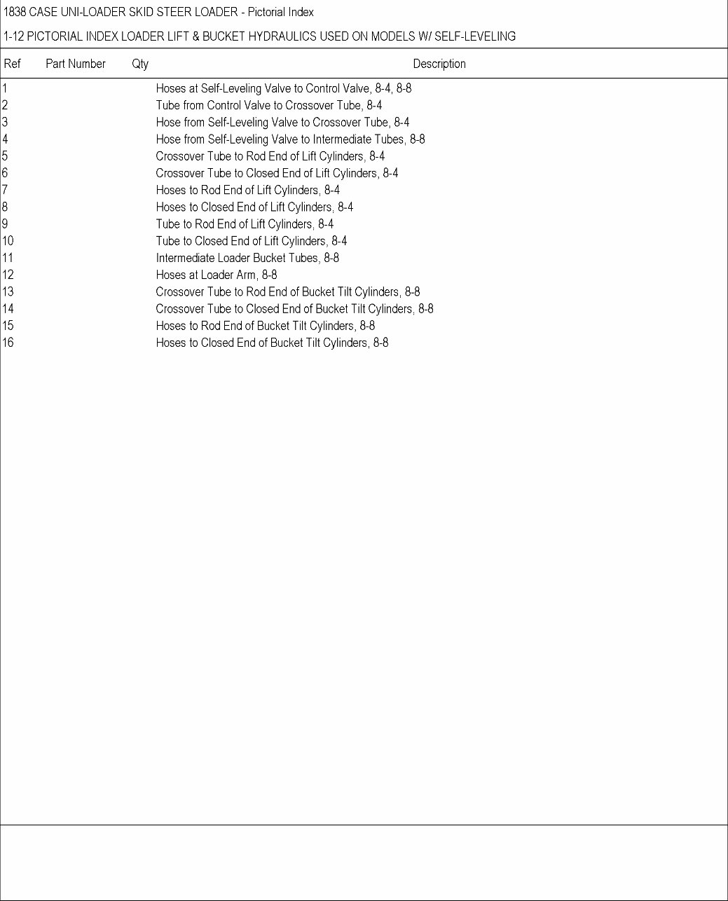 CASE 1838 Skid Steer Loader Parts Catalog Manual preview img 8