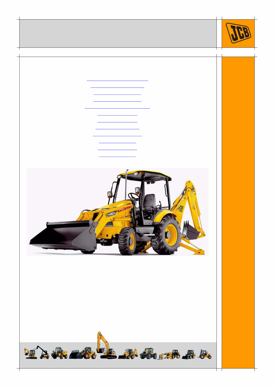 JCB BACKHOE Loader Midi CX Service and Repair Manual preview img 1