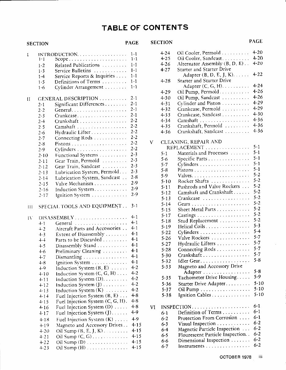 Continental Aircraft Engine TSIO-520 Overhaul Manual preview img 4