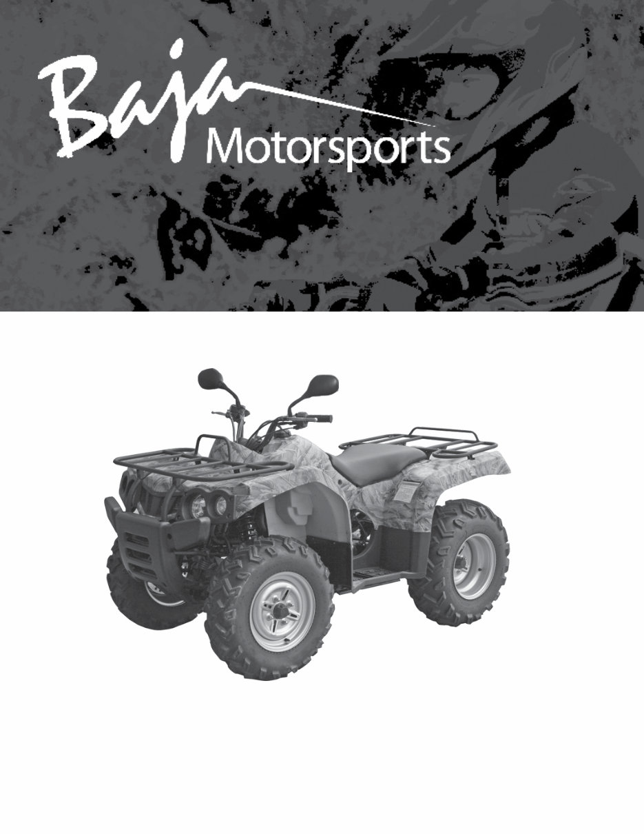 Baja Wilderness (WD400U) OEM Service & Repair Manual preview img 1