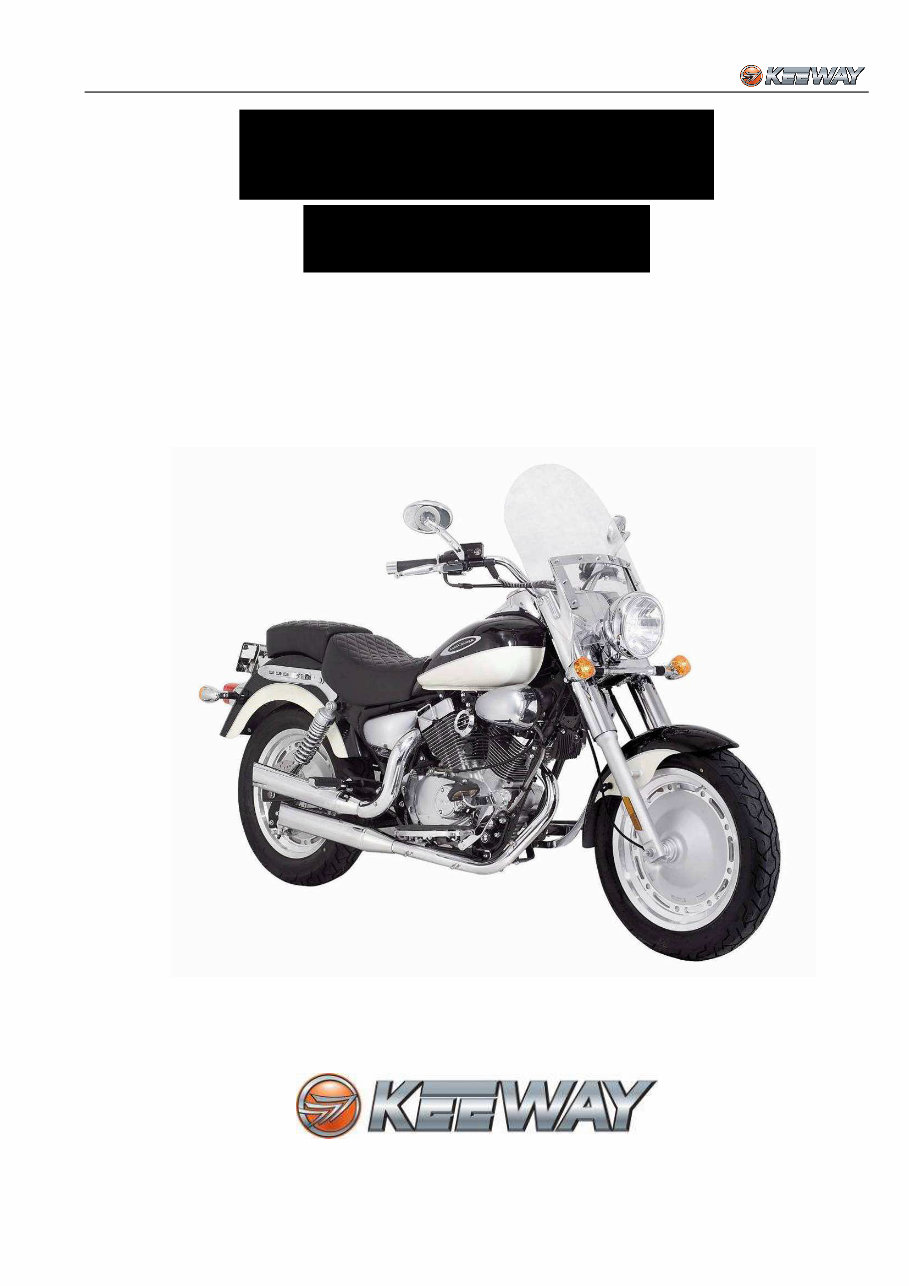 KEEWAY CRUISER 250 MOTORBIKE Workshop Repair Manual preview img 1