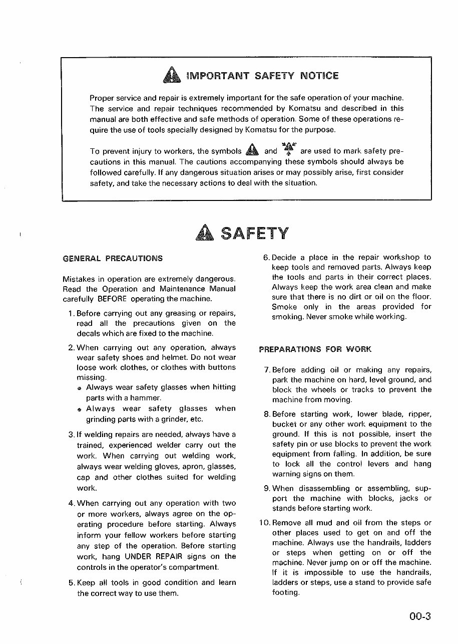 Komatsu WA200-1/WA250-1 Wheel Loaders OEM Service & Repair Manual preview img 7