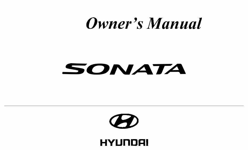 2006 HYUNDAI SONATA Owners Manual preview img 1