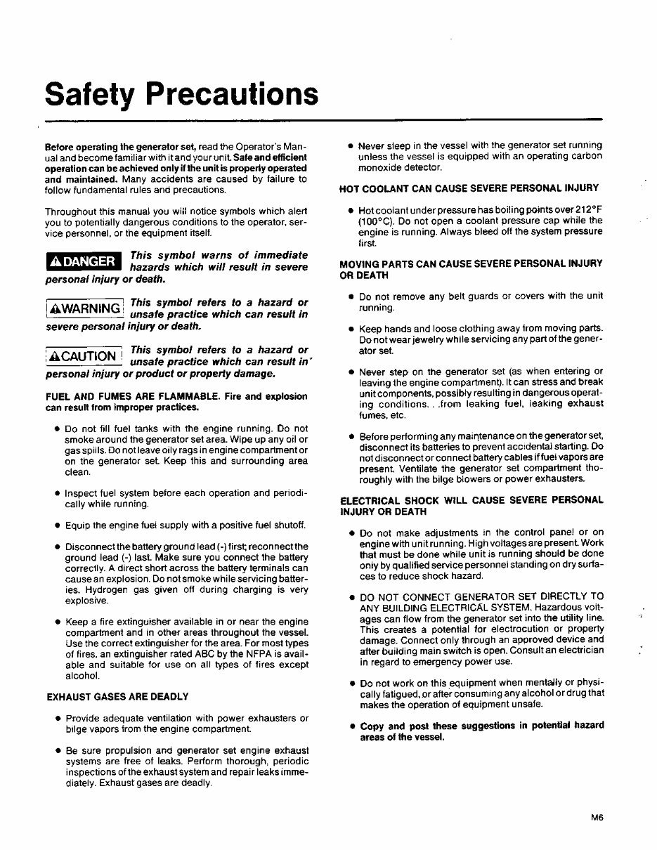 Onan MDJF Parts Catalog, Operators & Service Repair Manual -6- Manuals * preview img 2