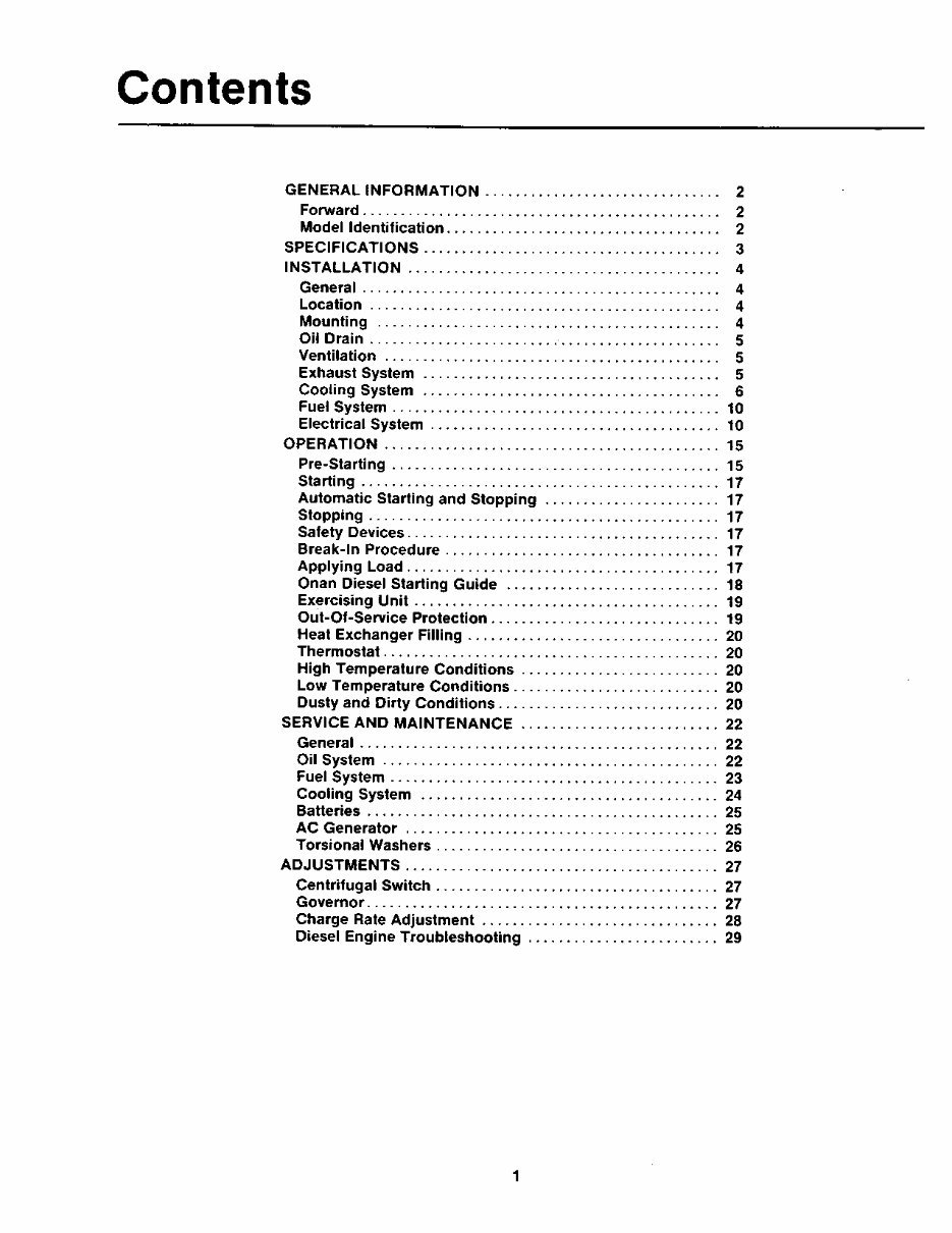 Onan MDJF Parts Catalog, Operators & Service Repair Manual -6- Manuals * preview img 3