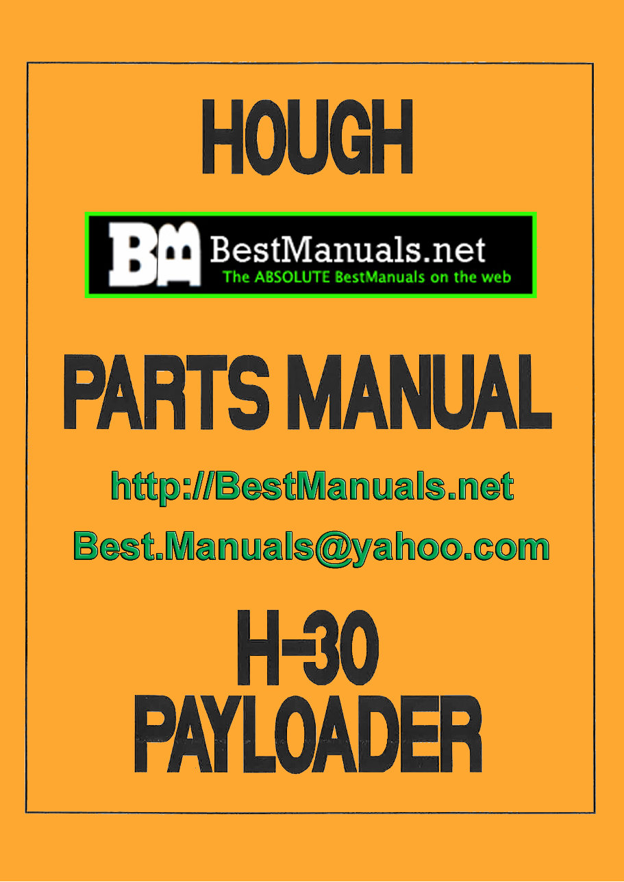 IH Hough Model H-30 PAYLOADER Illustrated Parts Manual Catalog IPL IPC - preview img 1