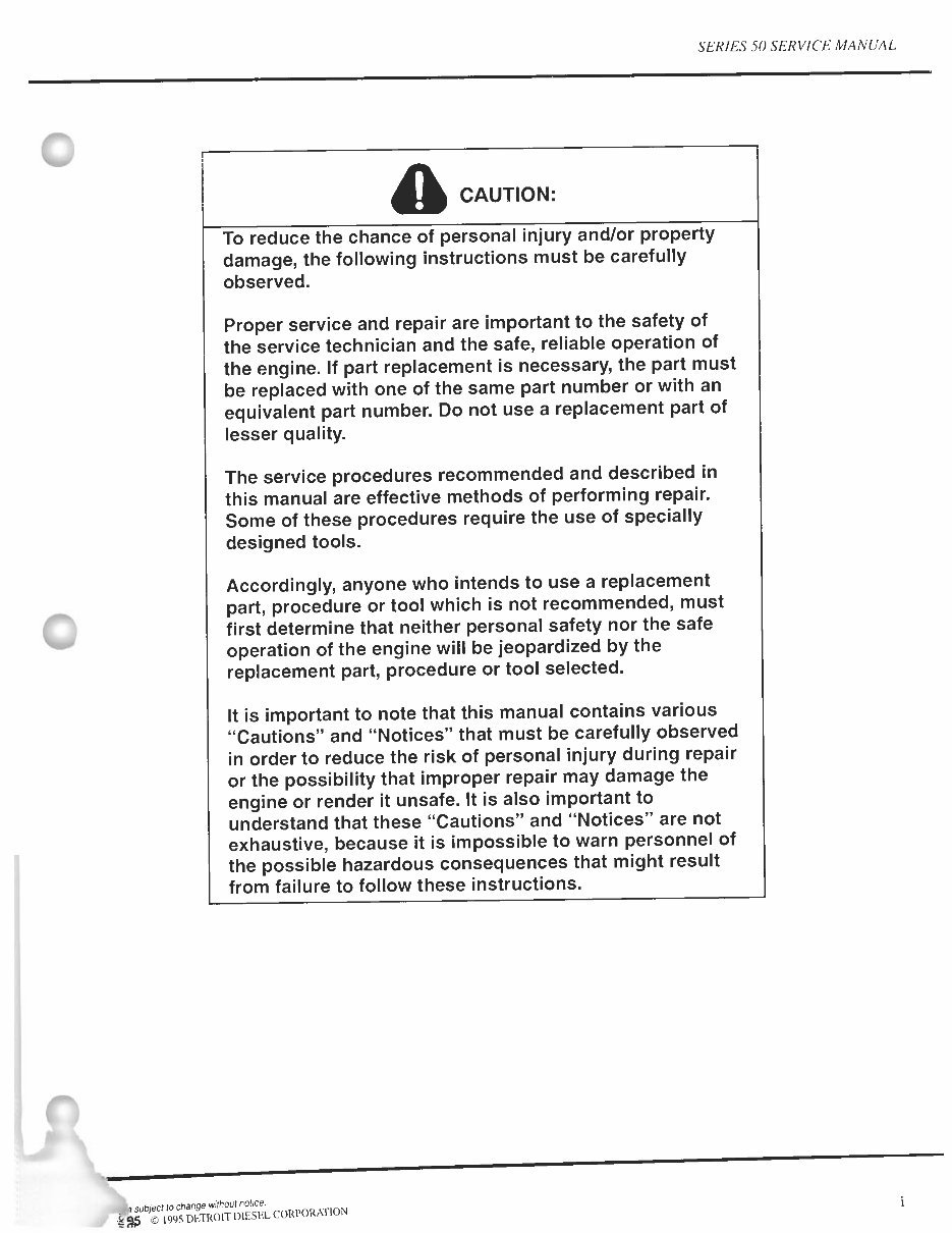 Detroit Diesel Series 50 Engine Workshop Shop Service Manual preview img 3