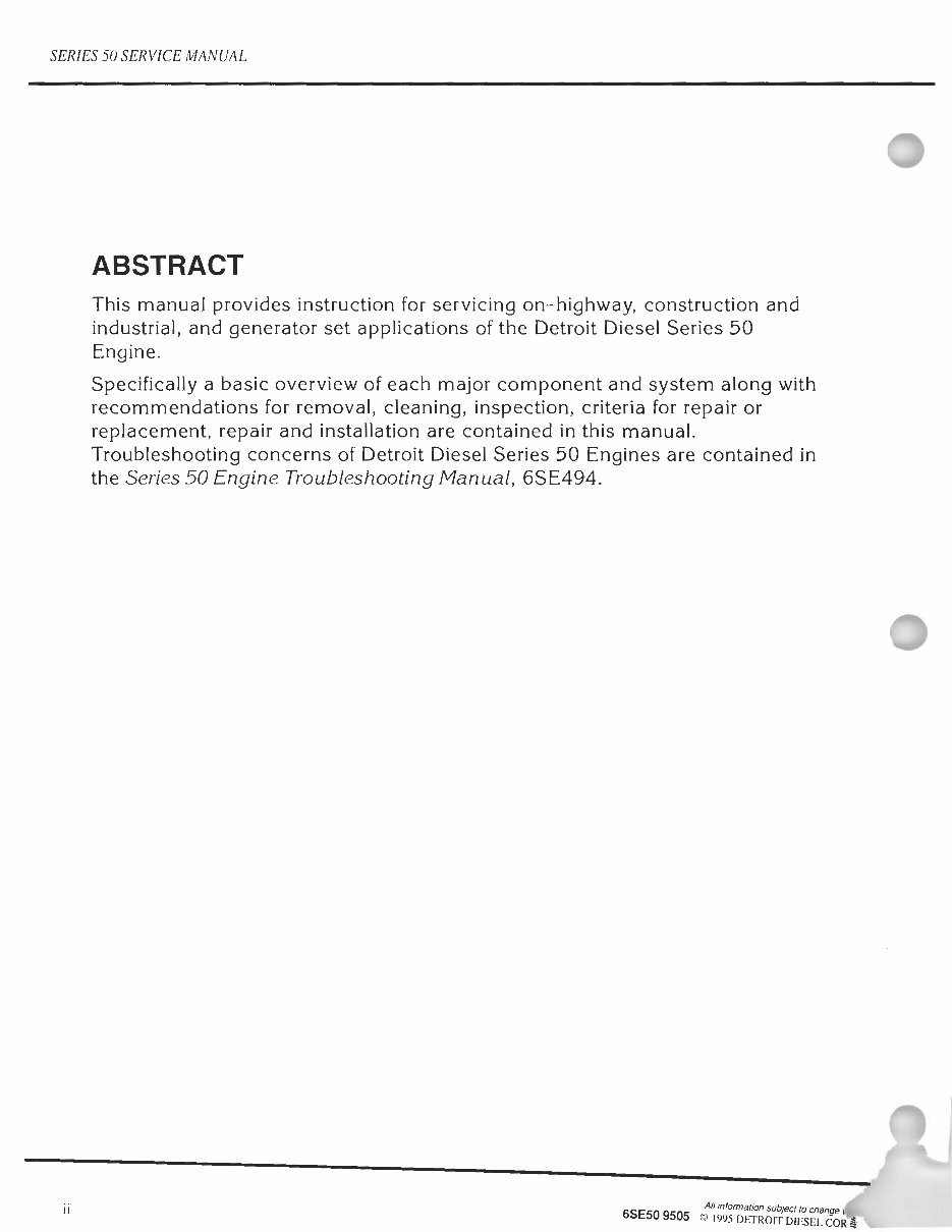 Detroit Diesel Series 50 Engine Workshop Shop Service Manual preview img 4
