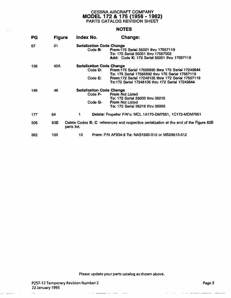 1956-1962 Cessna 172, 175 Parts Catalog preview img 7