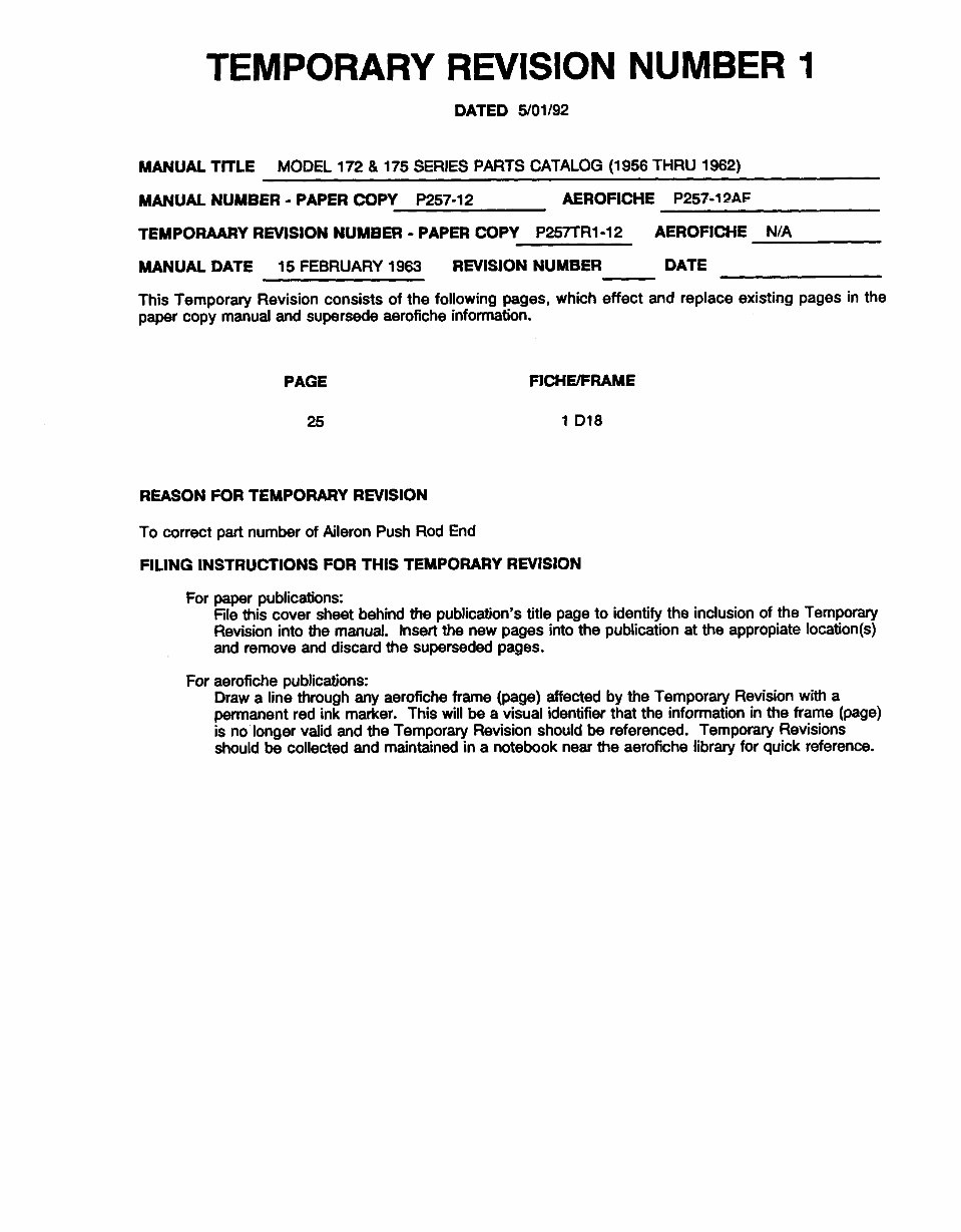 1956-1962 Cessna 172, 175 Parts Catalog preview img 9