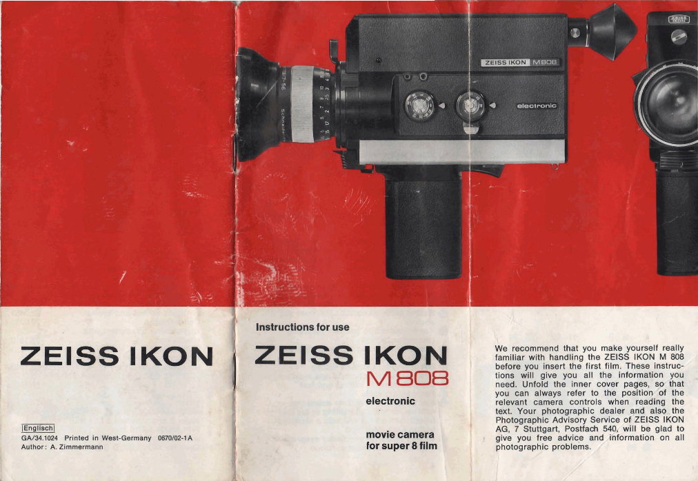 ZEISS IKON M 808 MOVIFLEX SUPER 8 CAMERA preview img 1