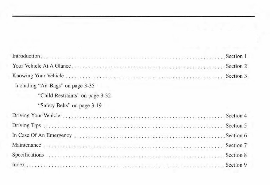 2001 KIA Sportage Owners Manual preview img 3