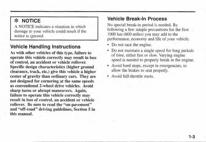 2001 KIA Sportage Owners Manual preview img 7