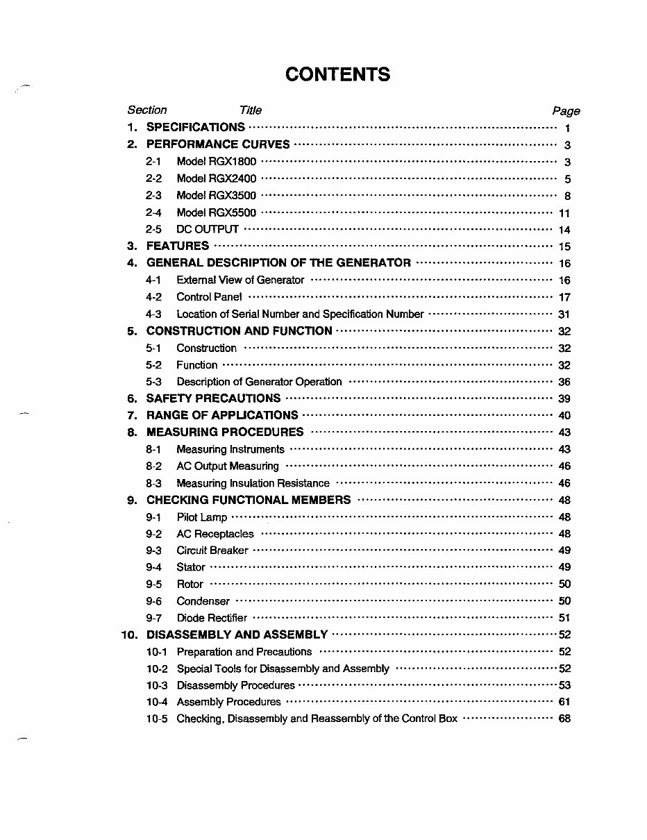 Subaru Robin Generators Technician / Service Manual preview img 2