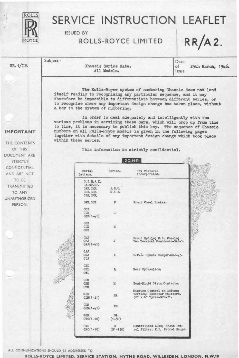 1946 1947 1948 1949 1950 1951 1952 1953 1954 1955 1956 Classic ROLLS ROYCE Service Manual RARE preview img 2