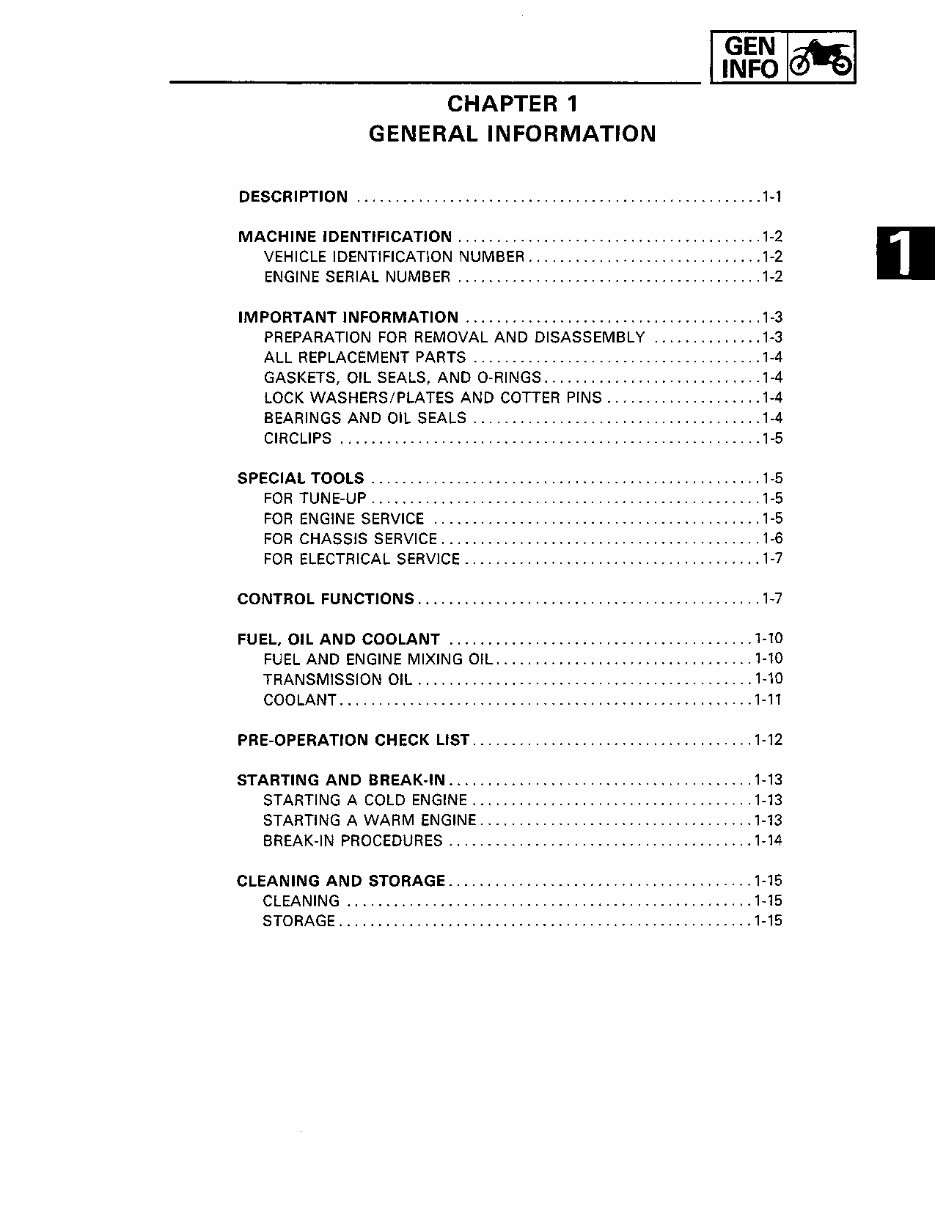 1989 Yamaha YZ250 YZ 250 2-Stroke Service & Repair Manual preview img 3