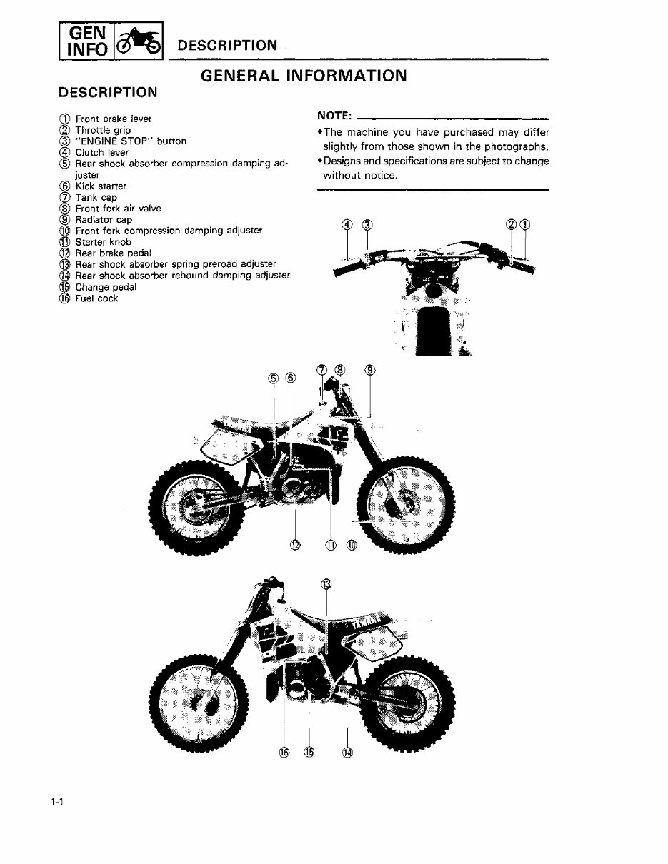 1989 Yamaha YZ250 YZ 250 2-Stroke Service & Repair Manual preview img 4