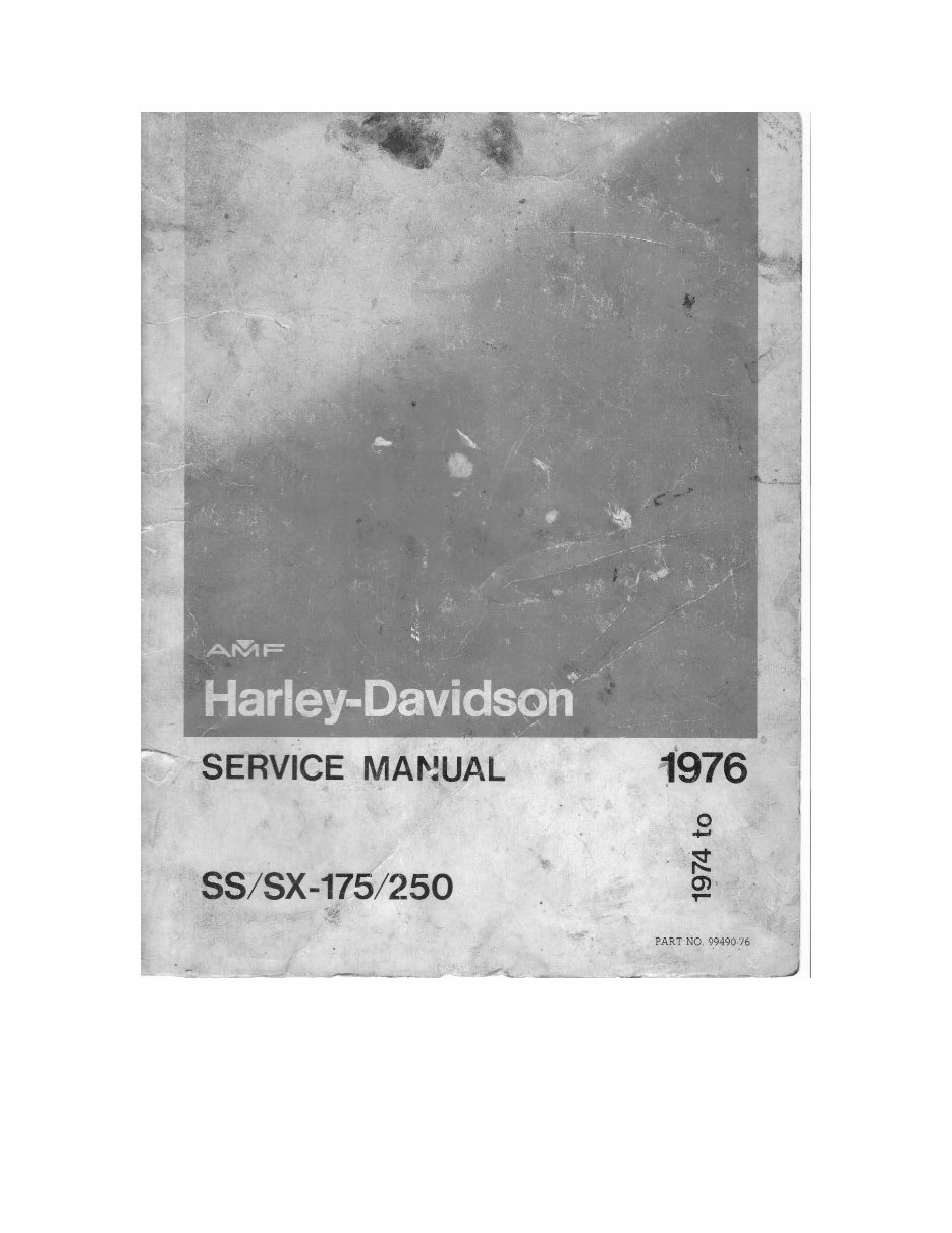 1975 Harley-Davidson SX250 OEM Service & Repair Manual preview img 1