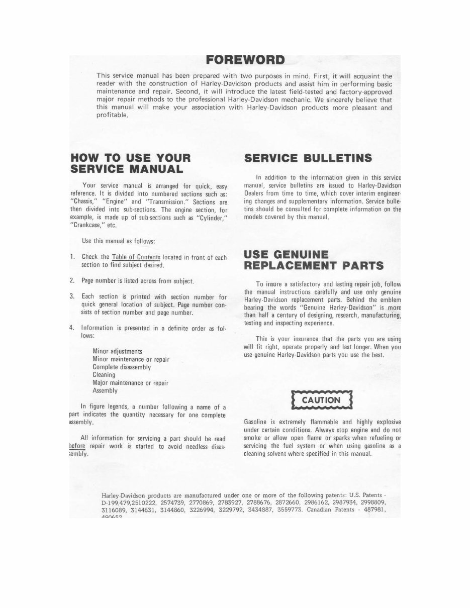1975 Harley-Davidson SX250 OEM Service & Repair Manual preview img 2