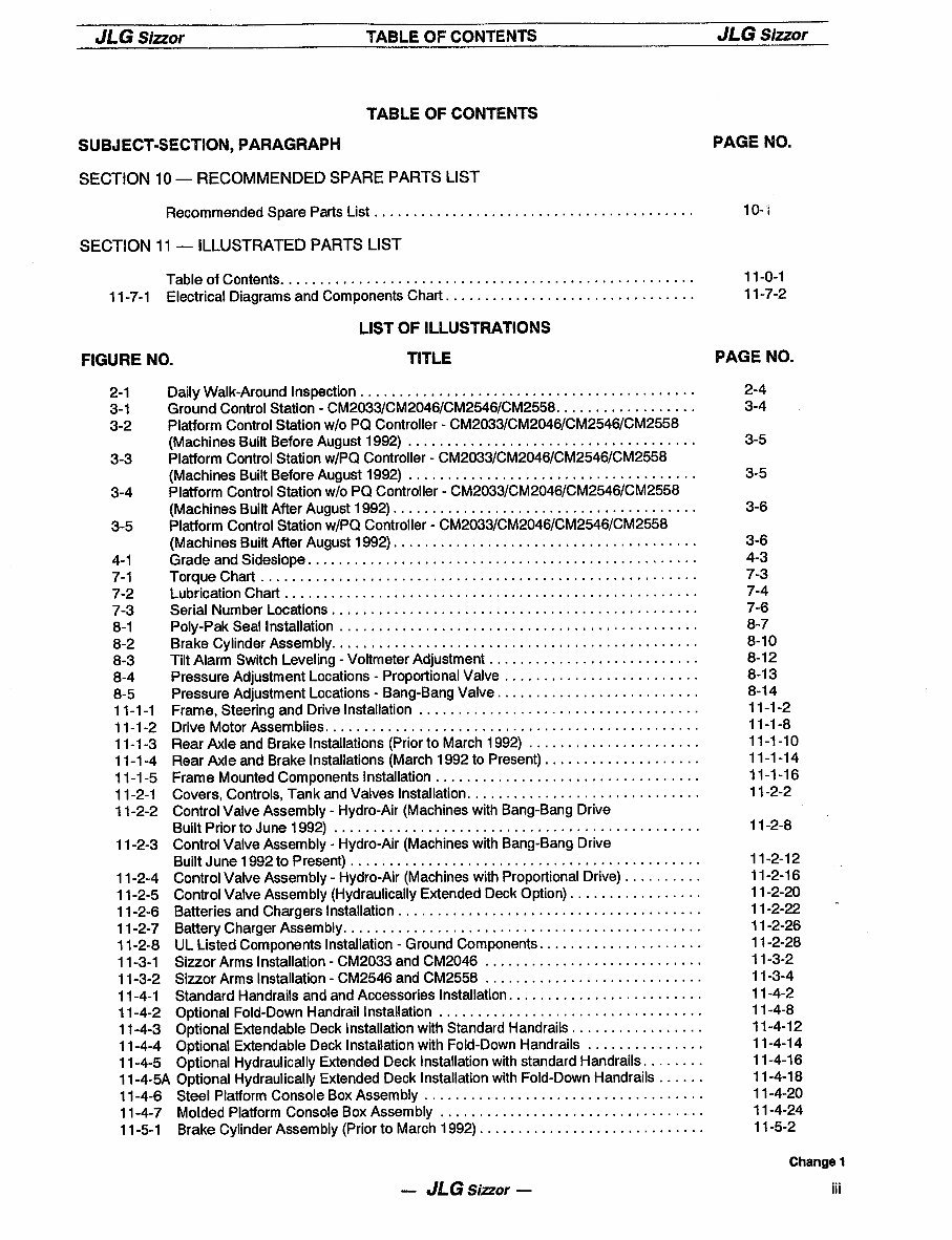 JLG CM2033, CM2046, CM2033, CM2546, CM2558 Models Complete Workshop Service Repair Manual preview img 9