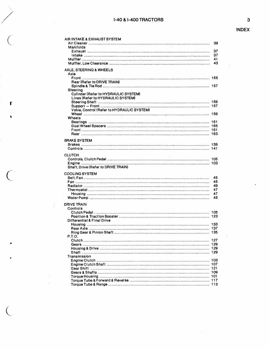 Allis Chalmers I-40/I-400 Tractors Parts Catalog preview img 4