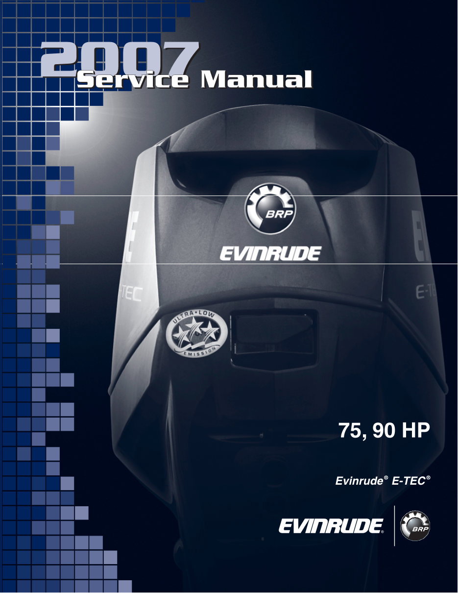 2007 Johnson Evinrude 75-90HP E-TEC Outboards OEM Service & Repair Manual preview img 1