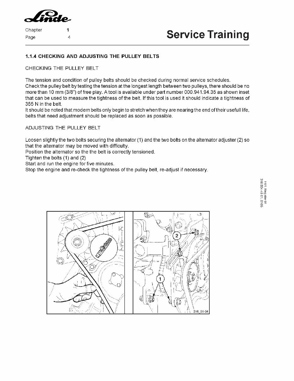 Linde IC Engined Truck 316 Series: S30, S40, S50, S60 Service Training Manual preview img 5